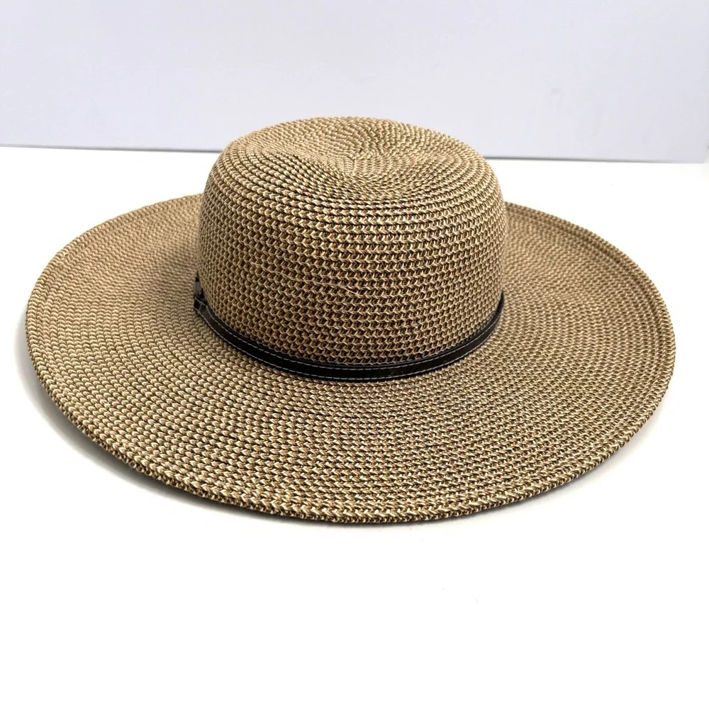 Nine West | Women’s Woven Summer Sun Hat 15” with Brown Band‎ OS